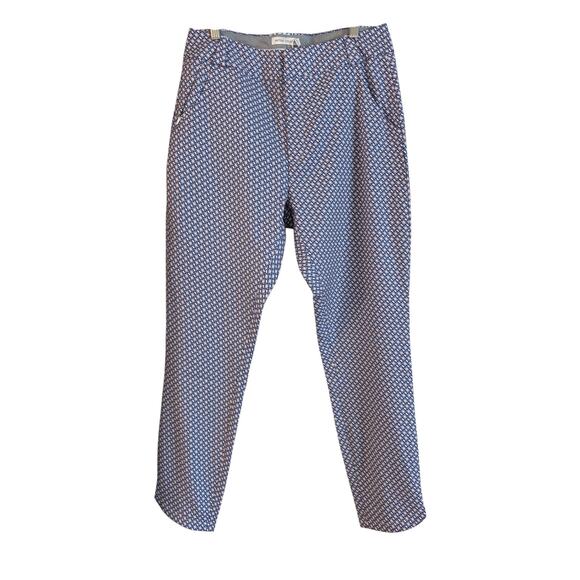 Peter Millar Surge Links Print Ankle Pants Sz 6 Activewear Stretch Geometric NWT - Picture 1 of 5